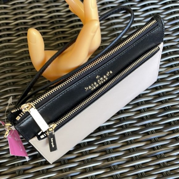 Kate Spade Staci Medium Wristlet Warm Beige - Picture 3 of 16